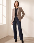 Miller Houndstooth Dickey Jacket — Rust/Navy Multi – RUST/NAVY MULTI - Full Front Model