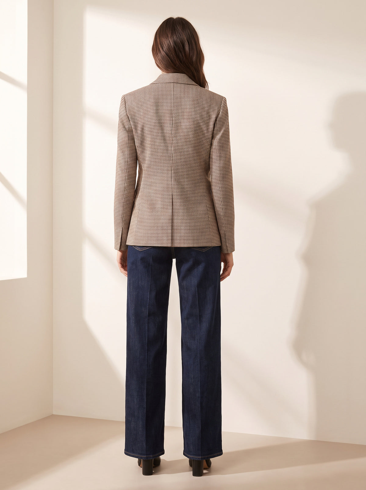 Miller Houndstooth Dickey Jacket — Rust/Navy Multi – RUST/NAVY MULTI - Full Back Model