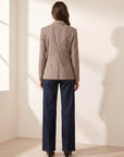 Miller Houndstooth Dickey Jacket — Rust/Navy Multi – RUST/NAVY MULTI - Full Back Model