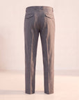 Briglia BG21 Mélange Pleated Trouser – GREY - Ghost Mannequin Back