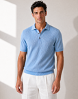 SAND Knit Johnny Collar – SKY - Hero Front