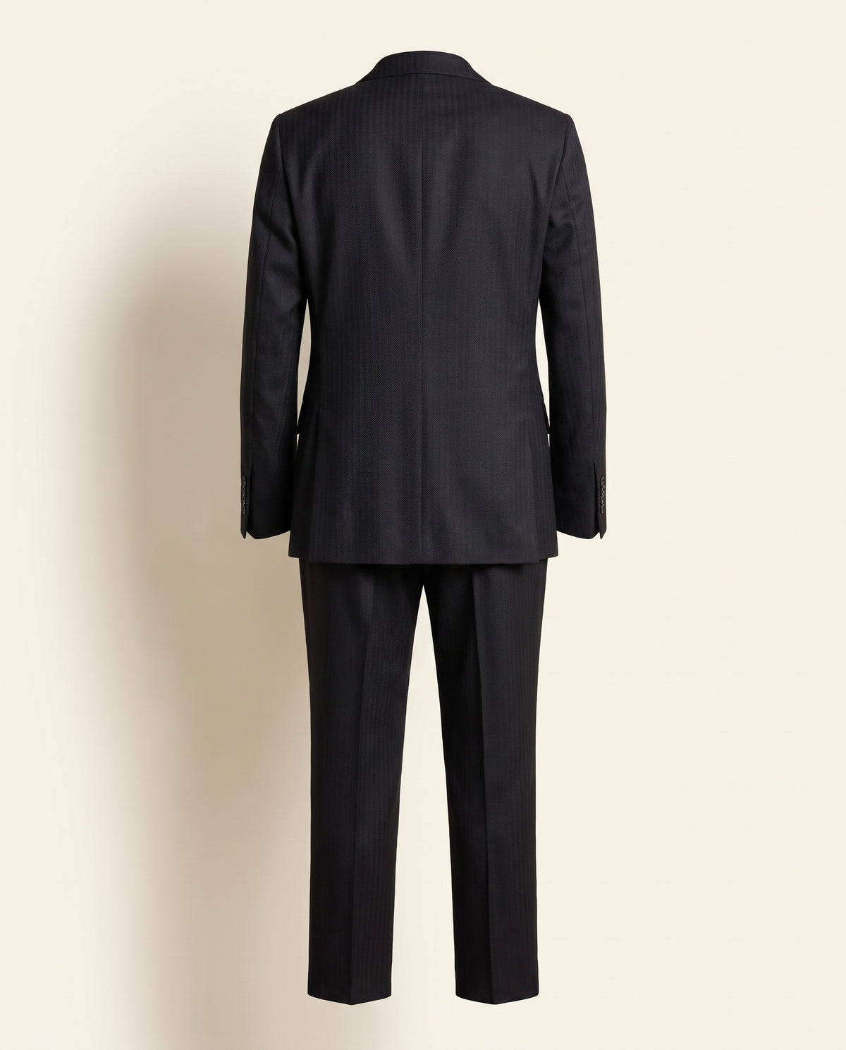 Circolo 1901 Double-Breasted Herringbone-Print Suit – BLACK - Ghost Back