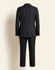 Circolo 1901 Double-Breasted Herringbone-Print Suit – BLACK - Ghost Back