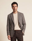 Star Easy Herringbone Blazer – SAND – GREY BROWN - Hero Front