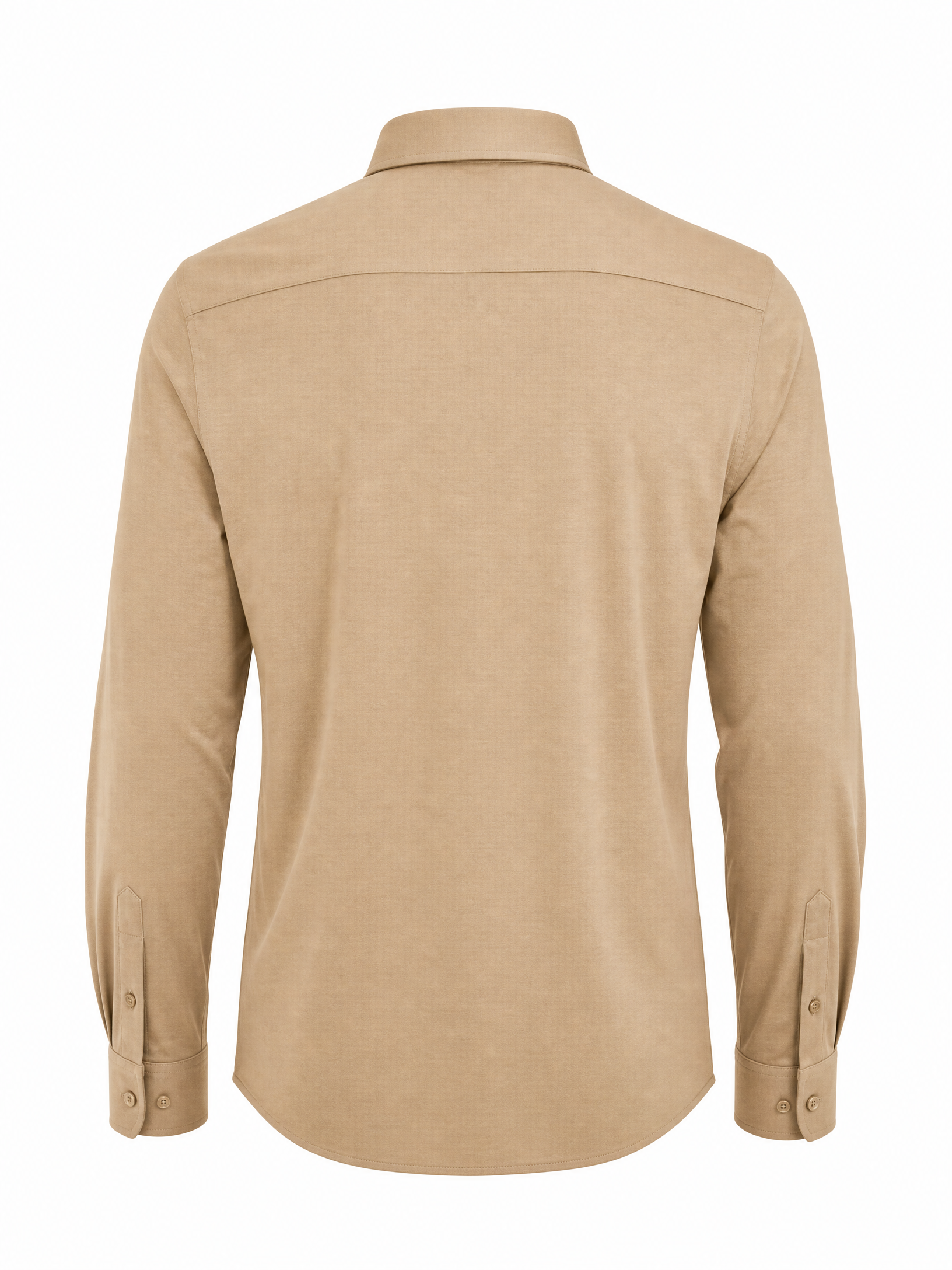 SAND Jersey Dress Shirt – TAN - Ghost Mannequin Back
