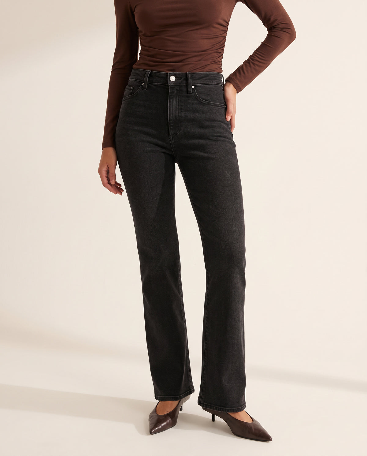 Pistola Evie High Rise Slim Boot Pant — Jet Set – JET SET - Hero Front (above waistband to shoes)