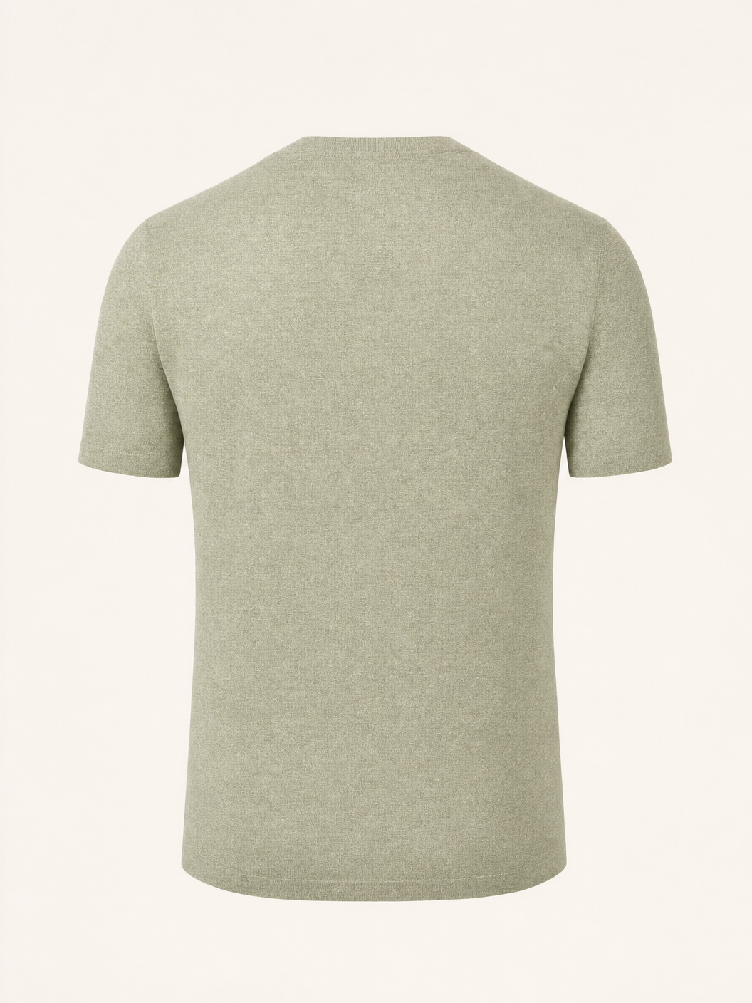 Ferrante Linen T-Shirt – Sage - Ghost Mannequin Back