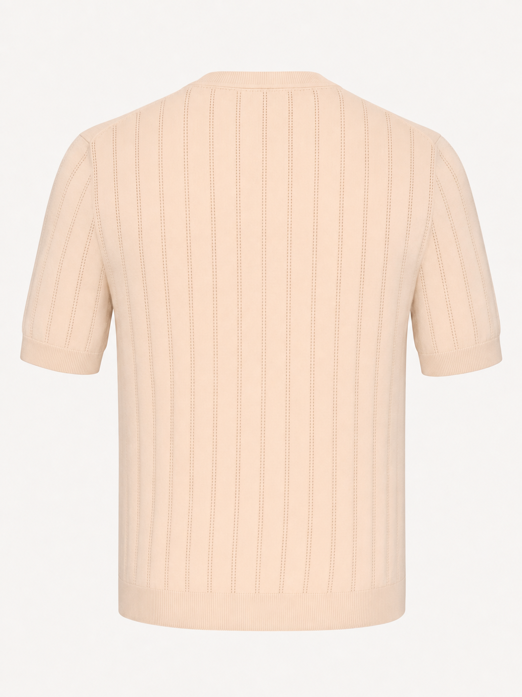 Ferrante Pima Cotton Perforated T-Shirt – Pink - Ghost Mannequin Back