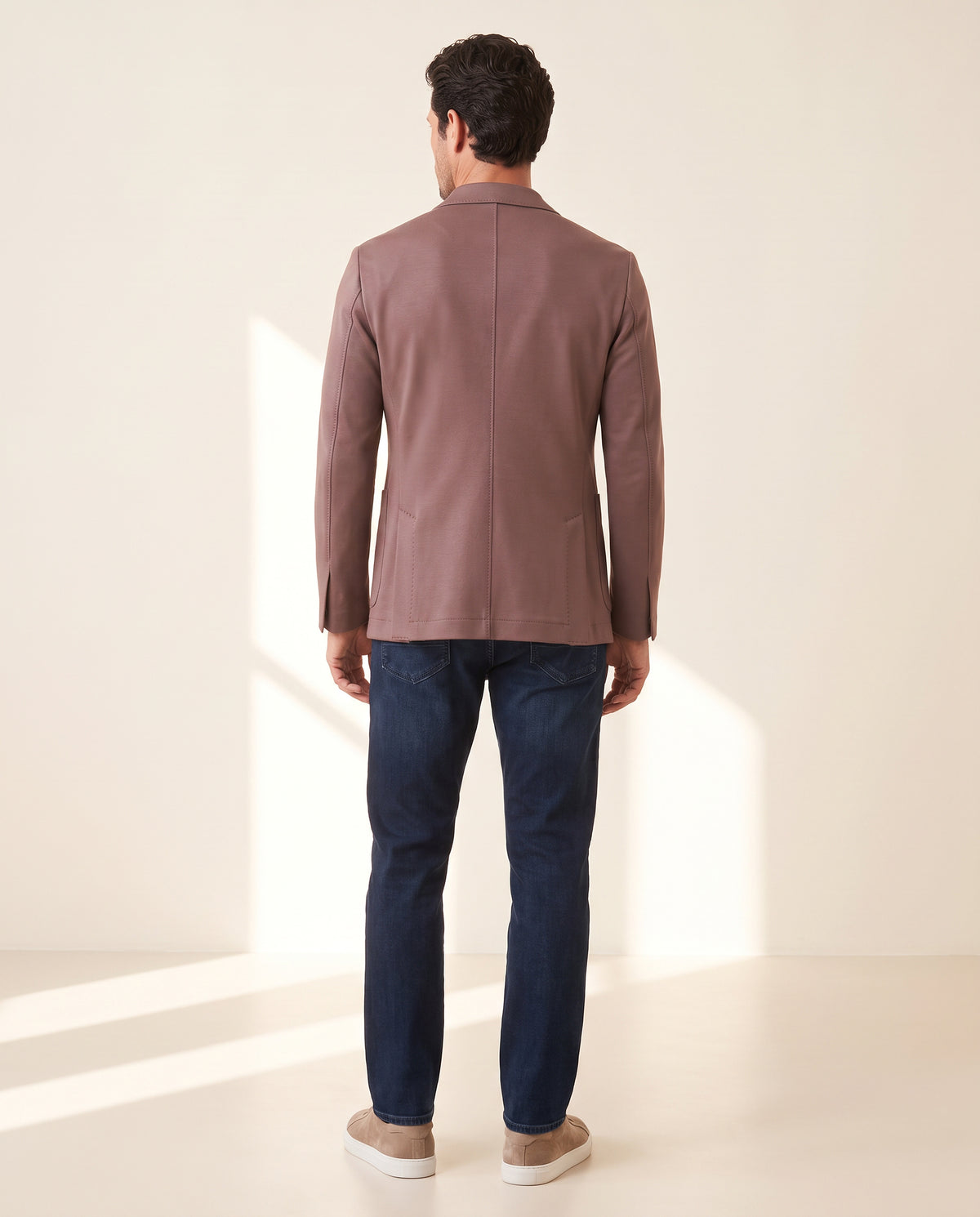 Circolo 1901 Double-Breasted Jersey Blazer – 3111 - Full Back Model