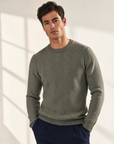 HERRINGBONE CREWNECK