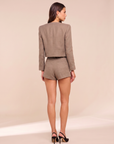 Dionne Tweed Short – MOTA/LIGHT GOLD - Full Back Model