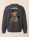 PLAY SKETCH SWEATSHIRT - DOM REBEL – FADE BLACK - Ghost Mannequin Back