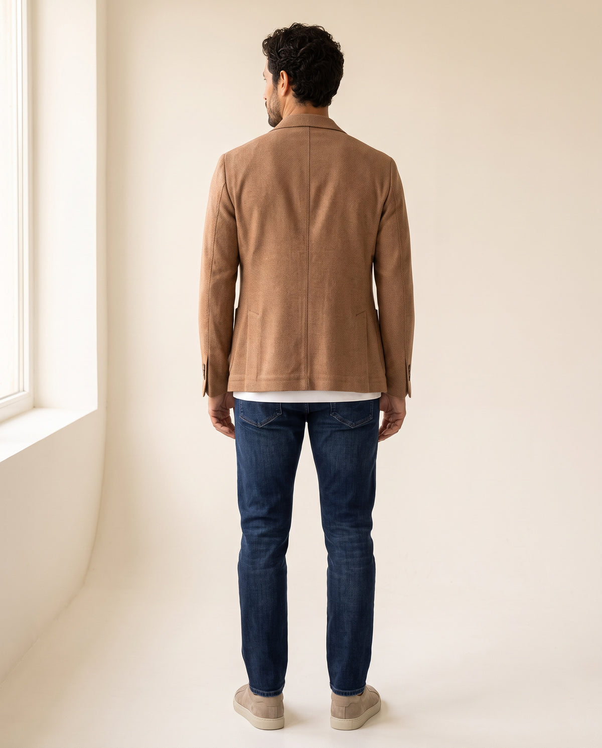 Circolo 1901 Cashmere-Touch Short-Sleeve T-Shirt – OPTIC WHITE - Full Back Model