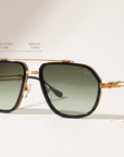 Vintage Frames Boss 2 Special Edition 24KT Gold – Army Green Gradient – BLACK / YELLOW GOLD / ARMY GREEN GRADIENT - Measurements