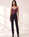 L’AGENCE Lexi Silk Camisole – DEEP SANGRIA - Full Front Model