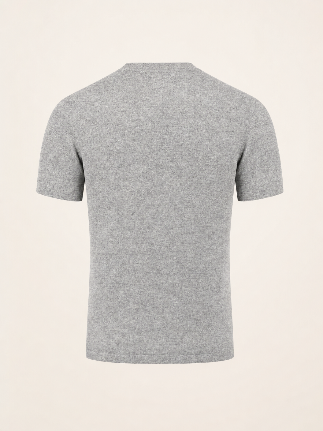 Ferrante Textured Linen T-Shirt – Grey - Detail Back