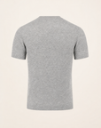 Ferrante Textured Linen T-Shirt – Grey - Detail Back