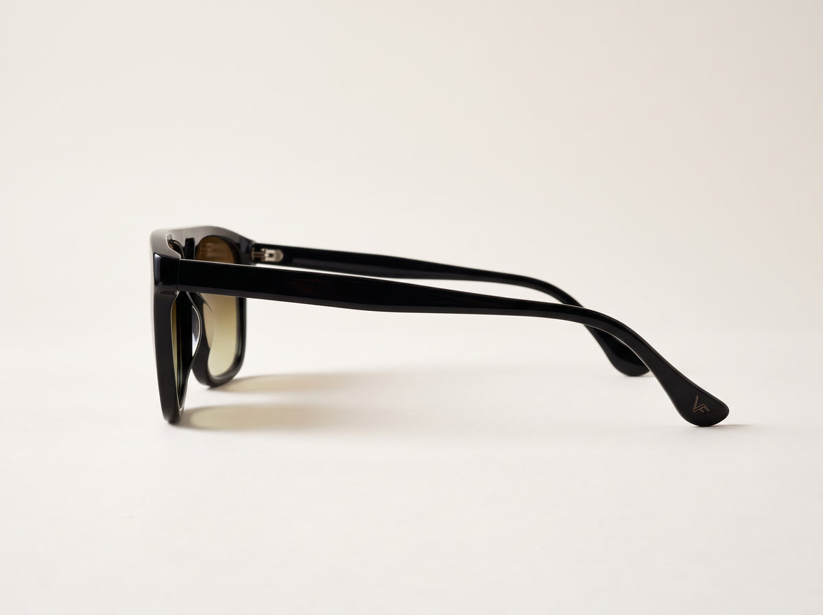 Vintage Frames Riviera Black Acetate – Espresso Gradient – BLACK / ESPRESSO GRADIENT - Side profile