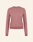 Extrafine Merino Plaited Cropped Crew – ROSA - Ghost Mannequin Front