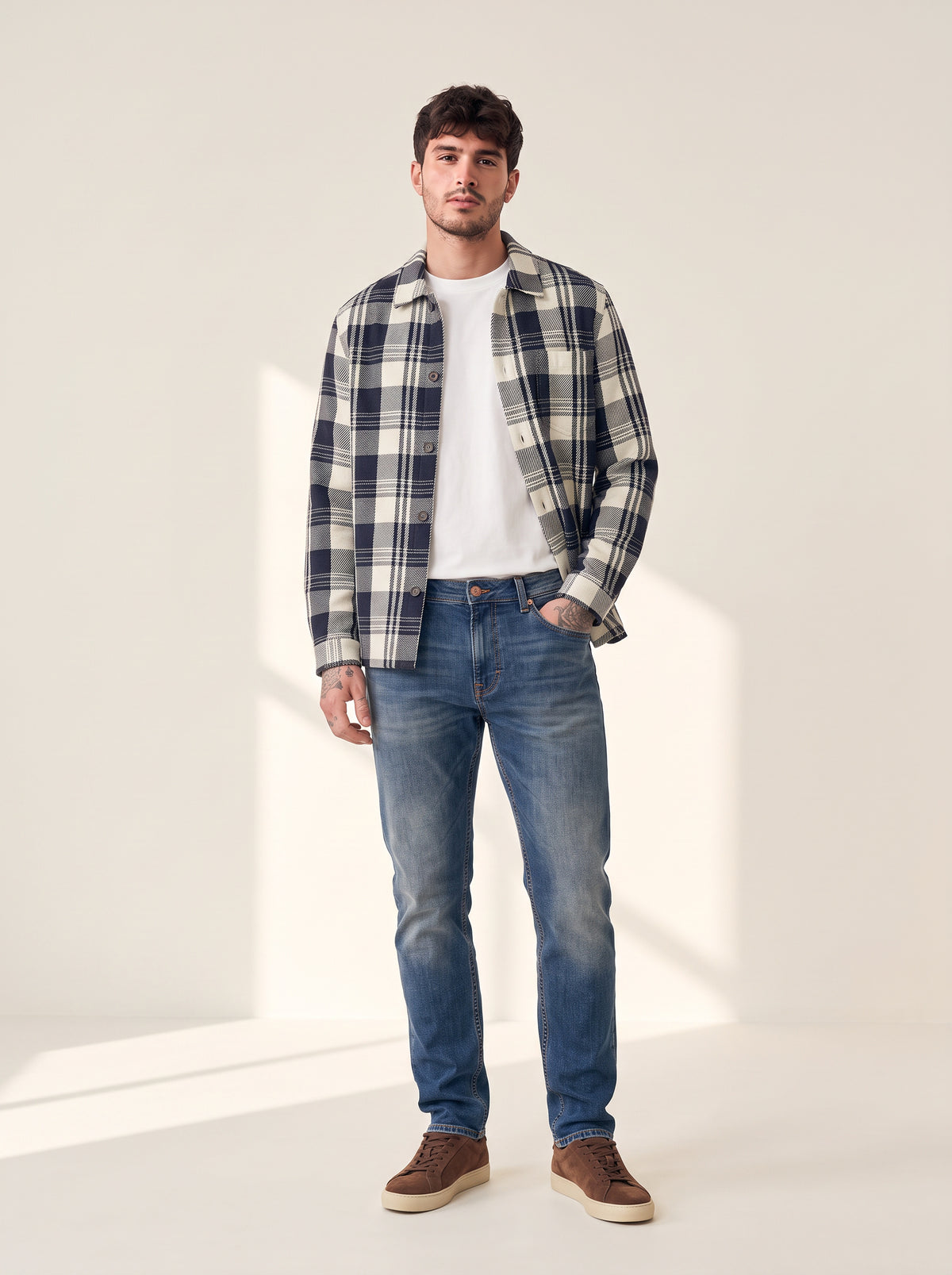 LEAN DEAN TROUBLED SEA - NUDIE JEANS – TROUBLED SEA - Full Front Model