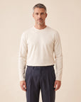 Circolo 1901 Cashmere-Touch Long-Sleeve Crewneck – OFF WHITE - Hero Front