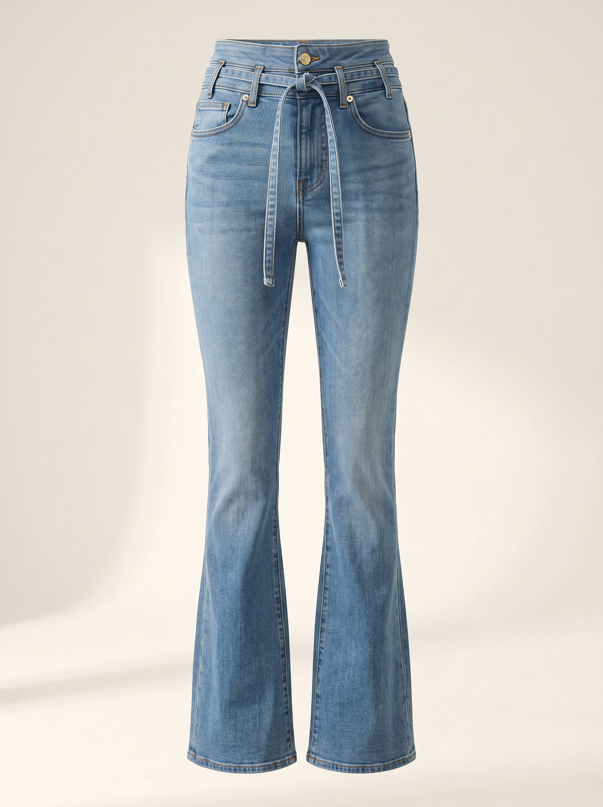 Beverly Skinny-Flare Jean with Skinny Belt — Supernova – SUPERNOVA - Ghost Front