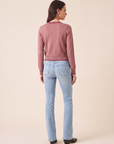 Extrafine Merino Plaited Cropped Crew – ROSA - Full Back Model