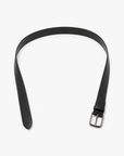 Paolo Vitale Pebbled Leather Belt – BLACK - Opened Full Belt