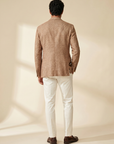 Fugàto Patch Pocket Linen Soft Blazer – Copper - Full Body Back