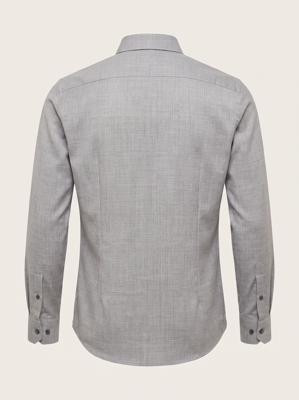 GORDON SC VIRGIN WOOL SHIRT – LIGHT GREY MELANGE - Ghost Back