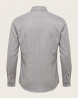 GORDON SC VIRGIN WOOL SHIRT – LIGHT GREY MELANGE - Ghost Back