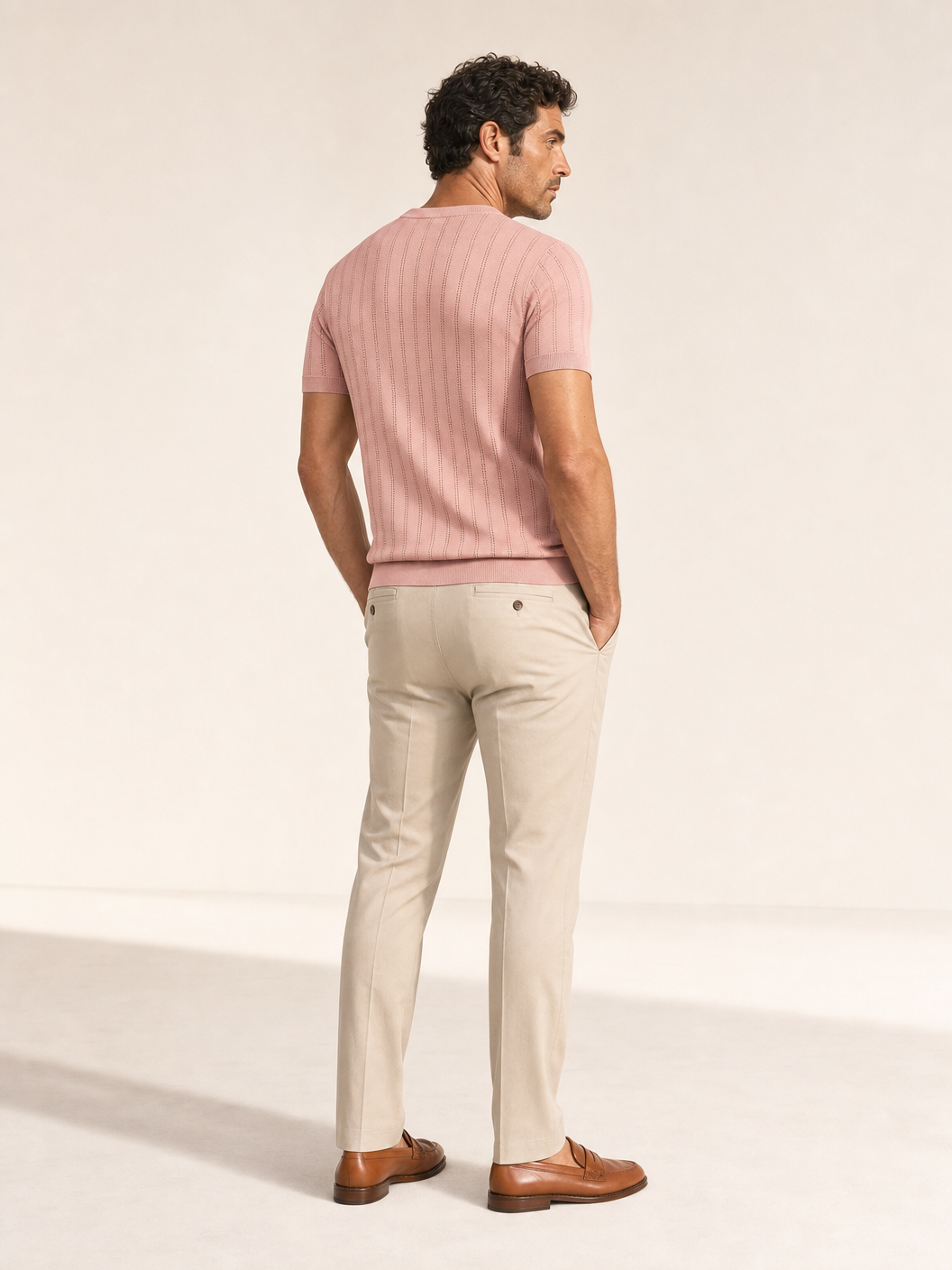 Ferrante Pima Cotton Perforated T-Shirt Pink - Image 2