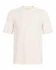 SAND Knit Crewneck T-Shirt – IVORY - Ghost Mannequin Front