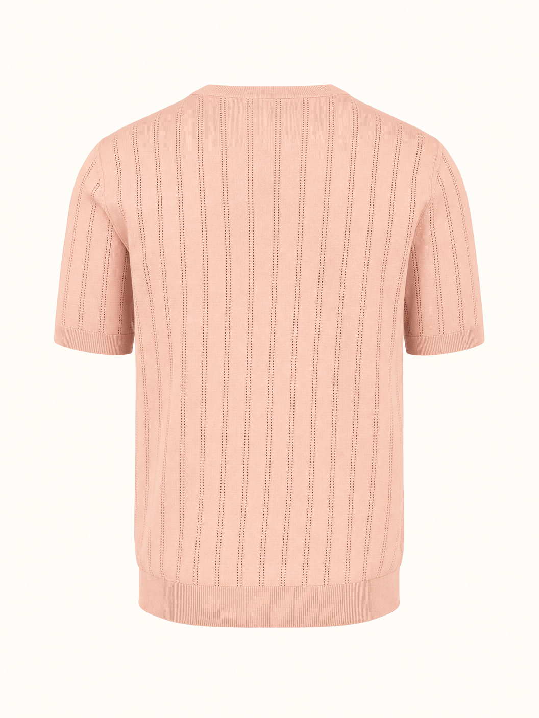Ferrante Pima Cotton Perforated T-Shirt Pink - Image 6