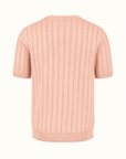 Ferrante Pima Cotton Perforated T-Shirt Pink - Image 6