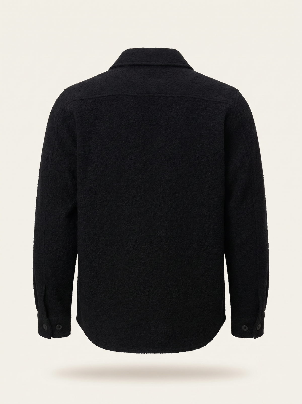 BOUCLÉ OVERSHIRT - LES DEUX – BLACK - Ghost Back