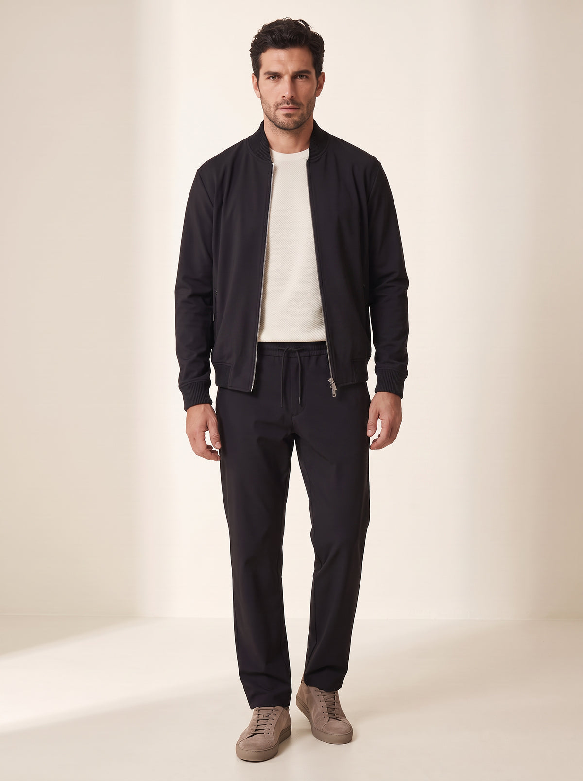 FRADI ST JoggerC Trousers – BLACK - Full Body Front