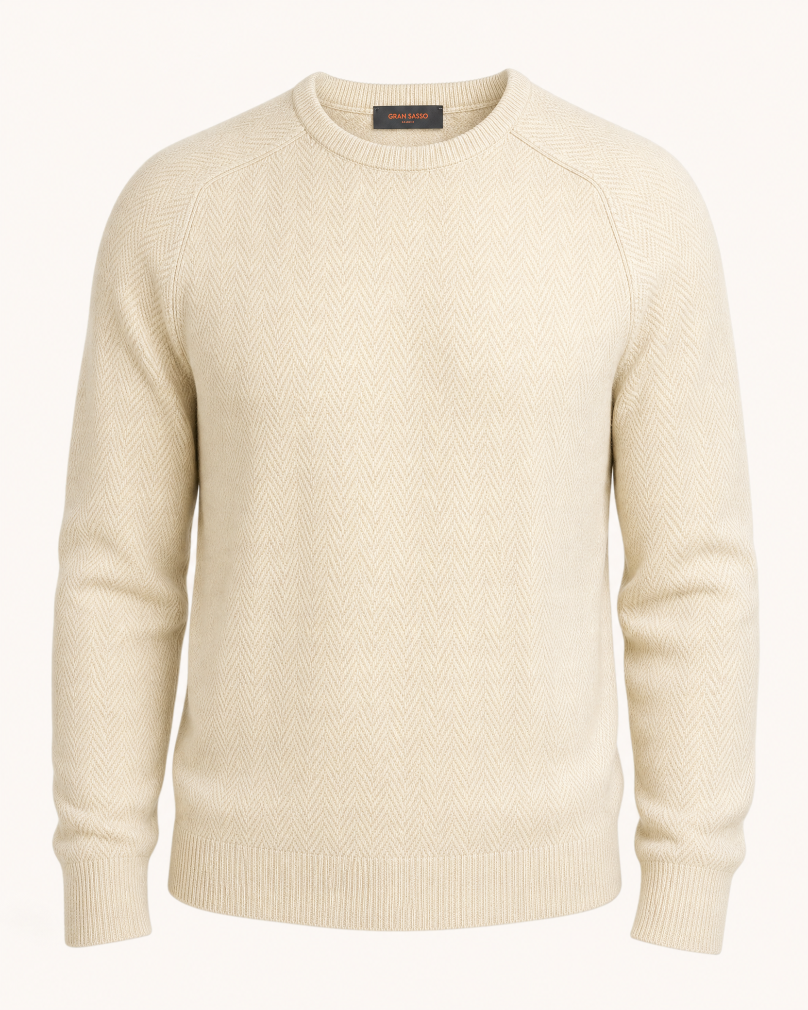 HERRINGBONE CREWNECK
