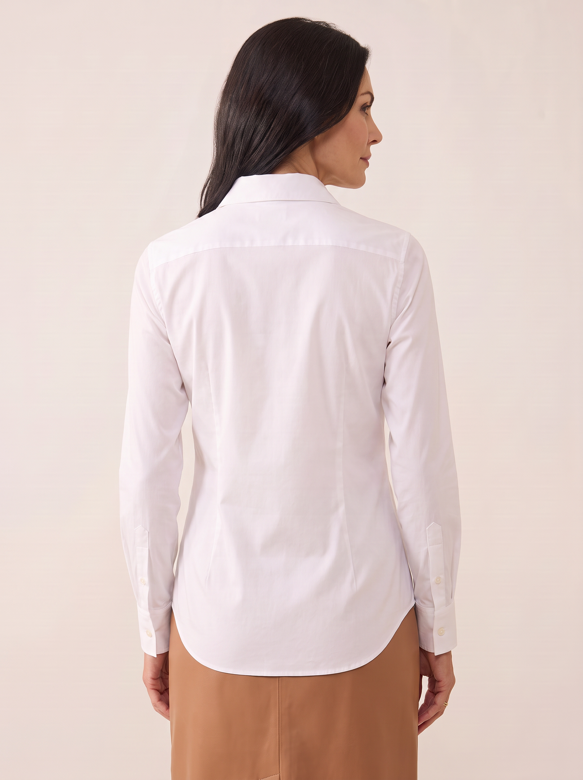Cotton Stretch Classic Shirt – WHITE - Hero Back