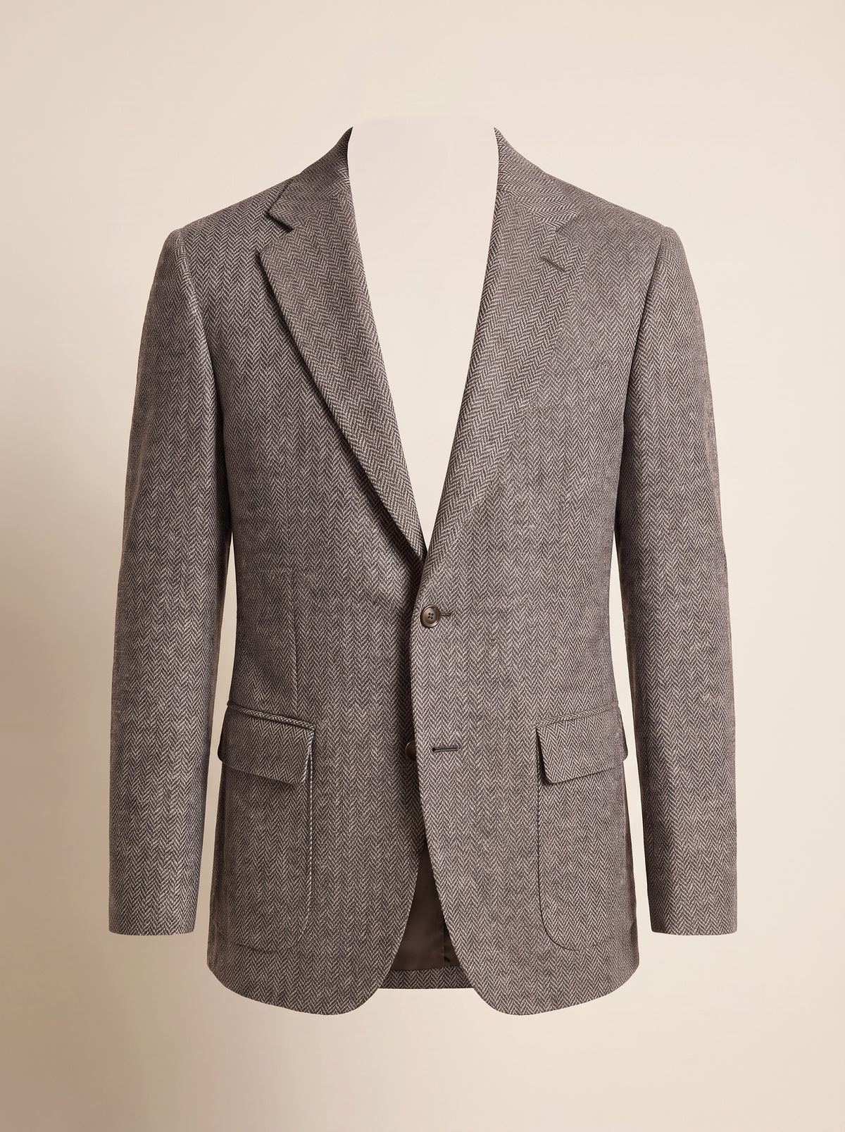 Star Easy Herringbone Blazer – SAND – GREY BROWN - Ghost Front