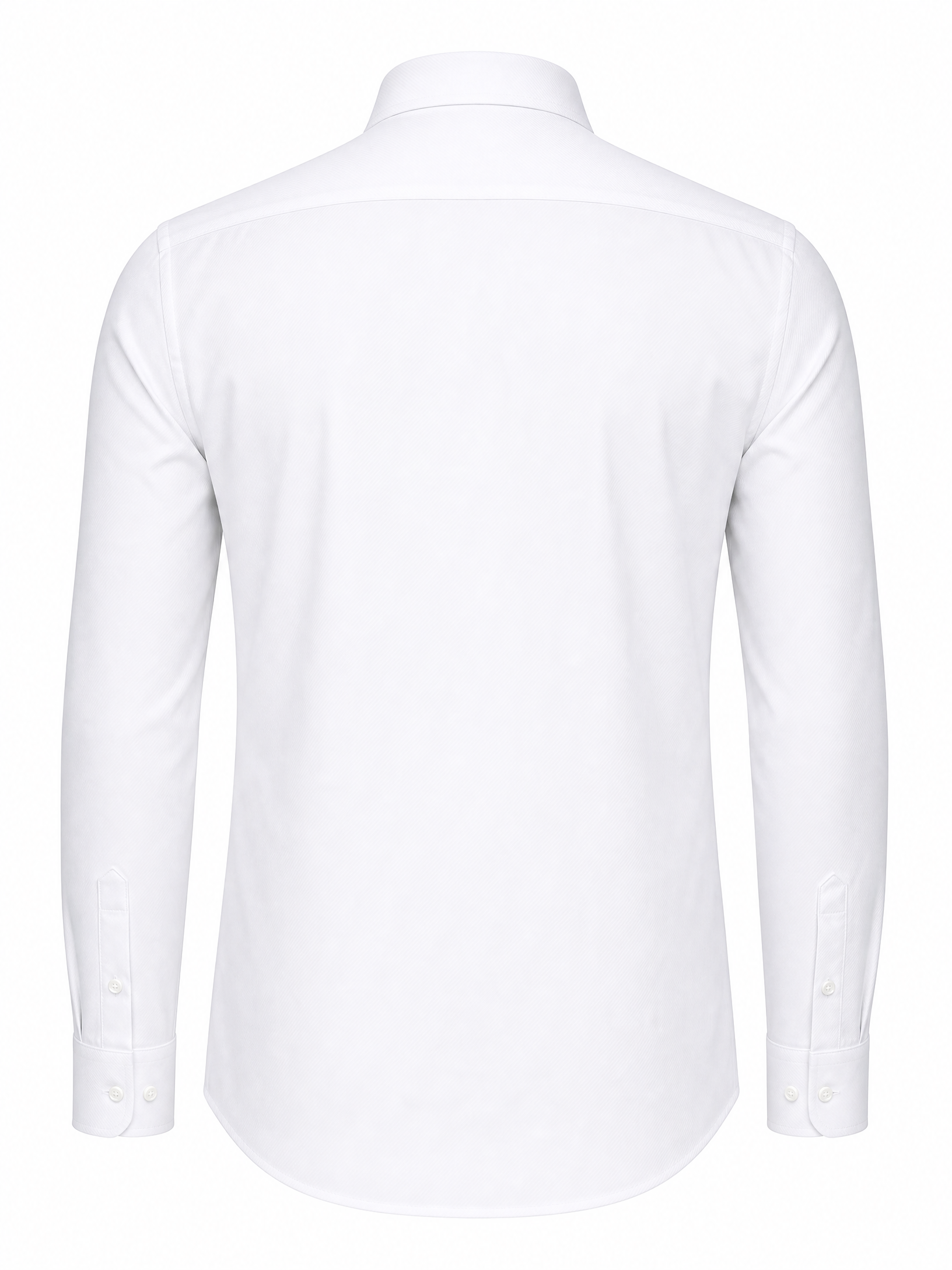 SAND Luxury Italian Dress Shirt – WHITE - Ghost Mannequin Back