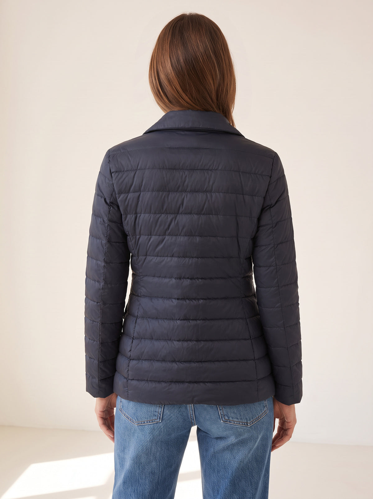 Campbell Down Dickey Jacket — Navy – NAVY - Hero Back