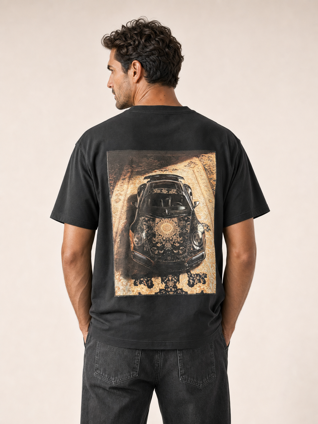 Bastille Alcantara Printed T-Shirt — Black — Detail Back