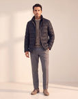 DUNO Master T Technical Wool Down Jacket – BLACK - Full-length front
