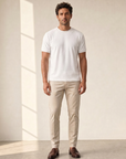 Gran Sasso Terry Cotton T-Shirt – WHITE - Hero Front