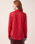 Silk Relaxed Shirt – CHERRY - Hero Back