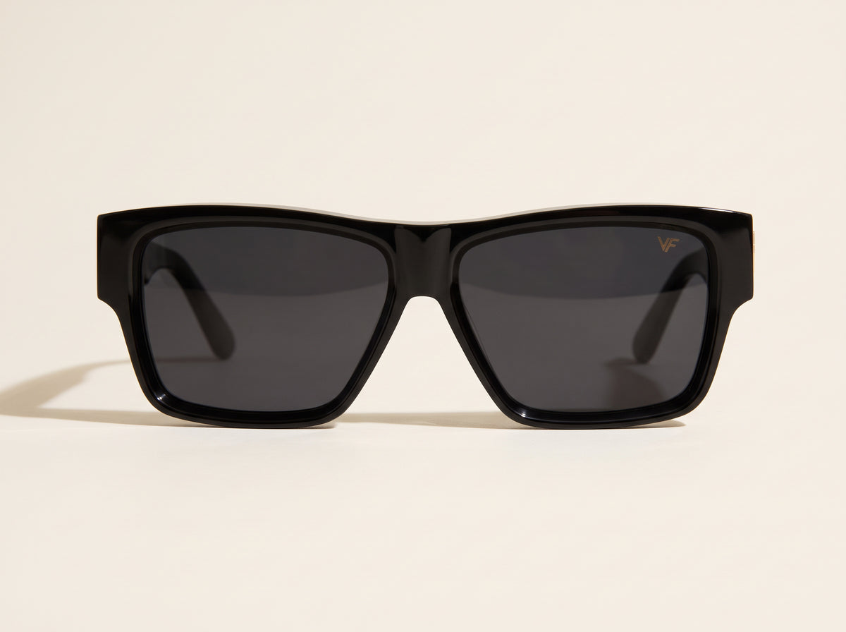 Vintage Frames VF Heir Black Acetate – Black – BLACK / BLACK - Front hero