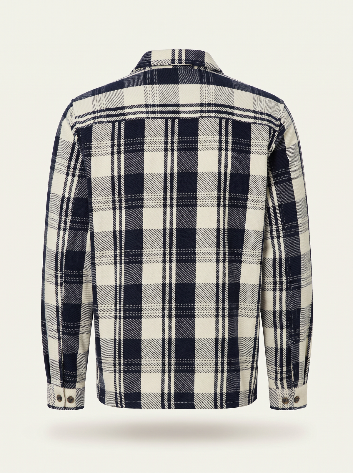 STRUCTURED CHECK OVERSHIRT - LES DEUX – DARK NAVY - Ghost Back