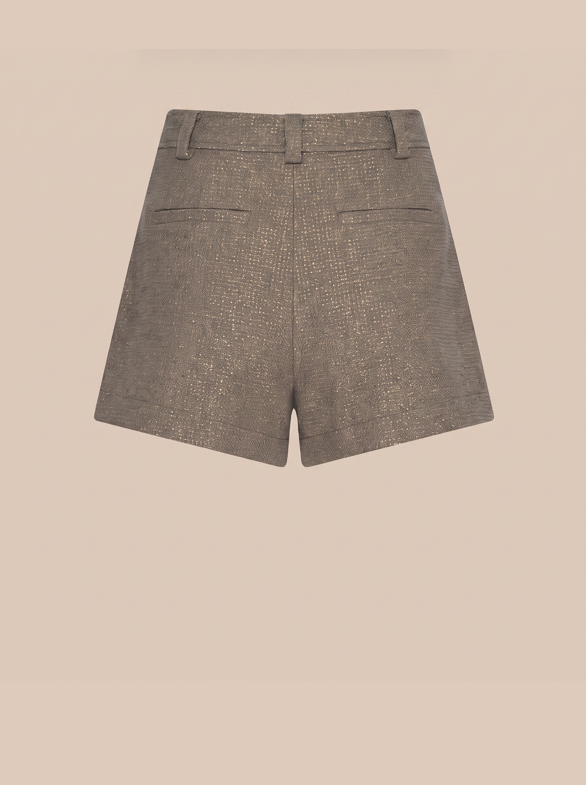 Dionne Tweed Short – MOTA/LIGHT GOLD - Ghost Mannequin Back