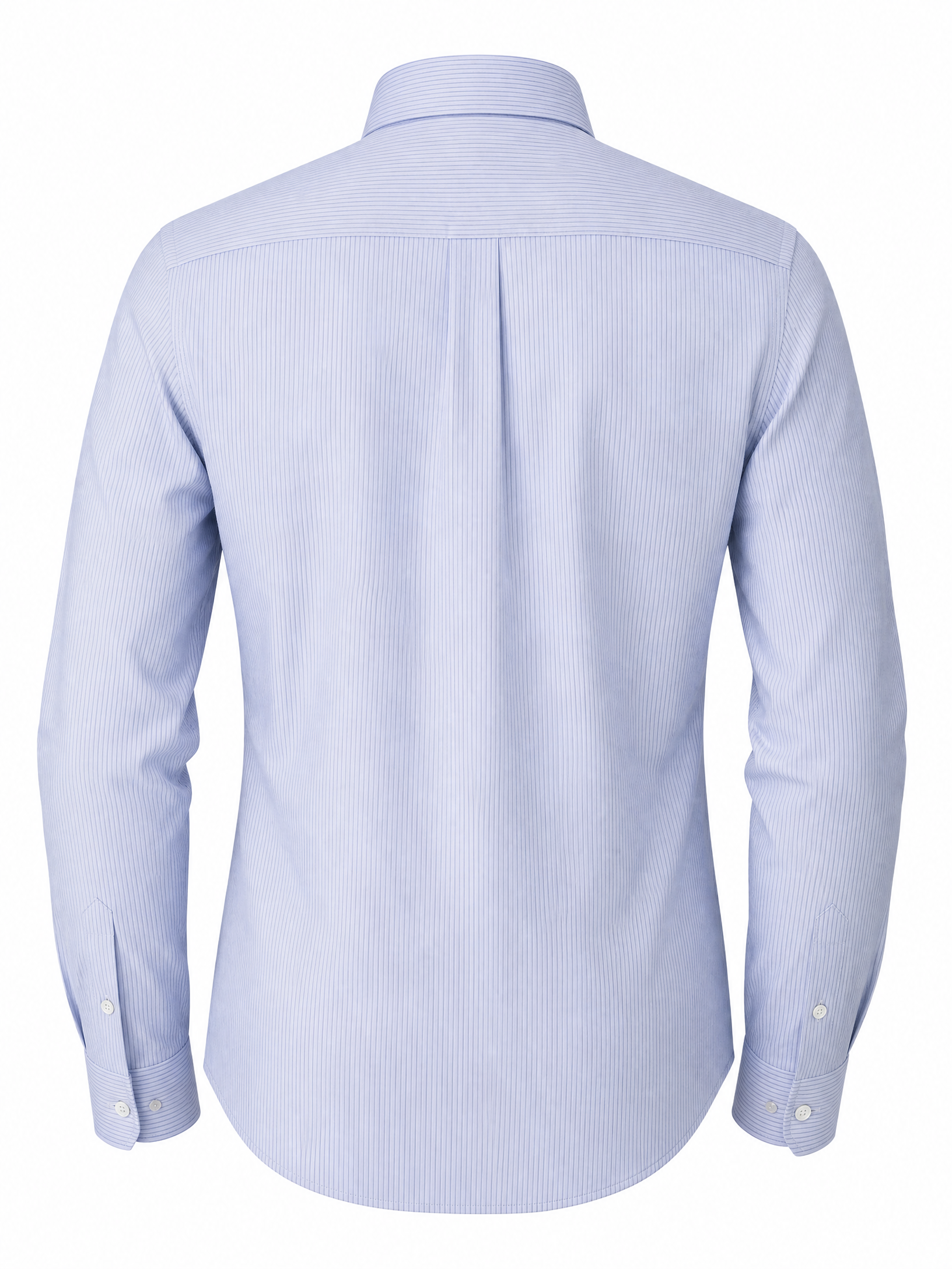 SAND Performance Pin Stripe Shirt – BLUE - Ghost Mannequin Back